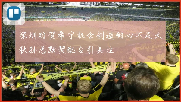 深圳对贺希宁机会创造耐心不足大秋孙总默契配合引关注