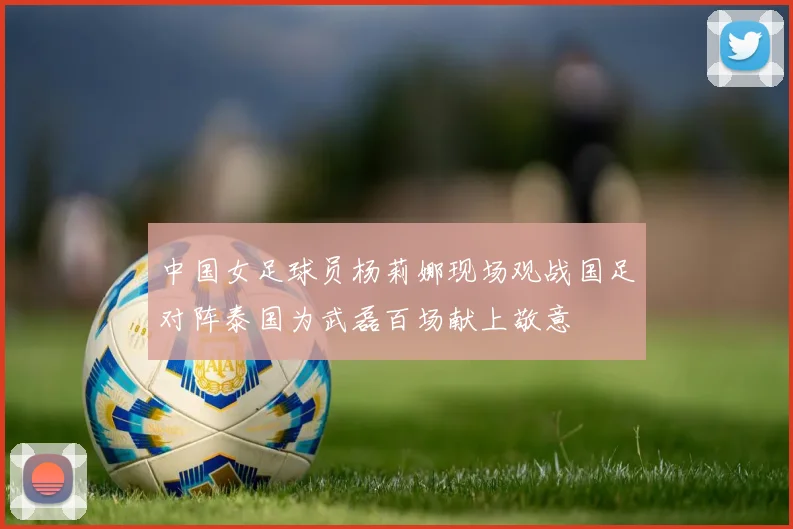 中国女足球员杨莉娜现场观战国足对阵泰国为武磊百场献上敬意